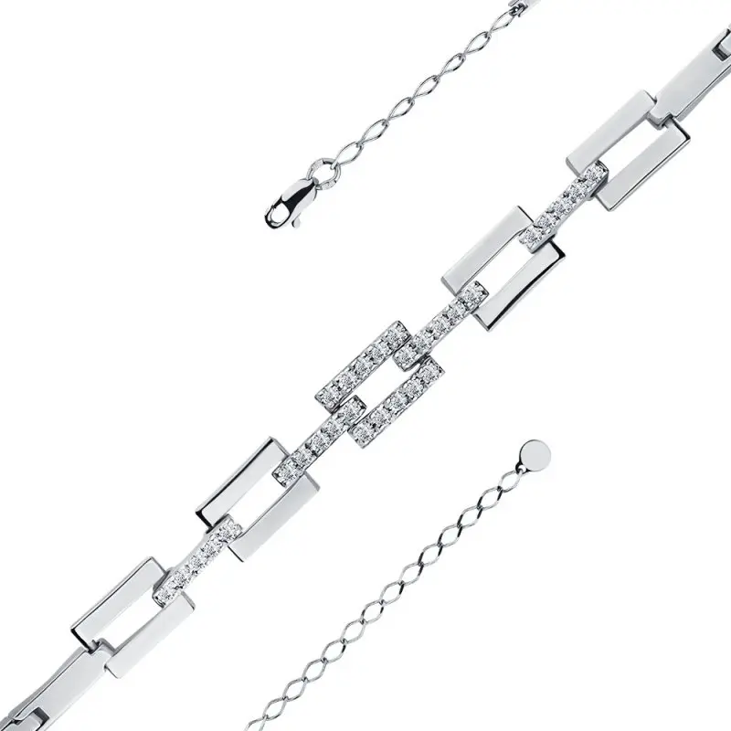 Браслет декоративный из белого золота