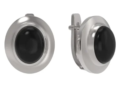 Серьги с английским замком из серебра