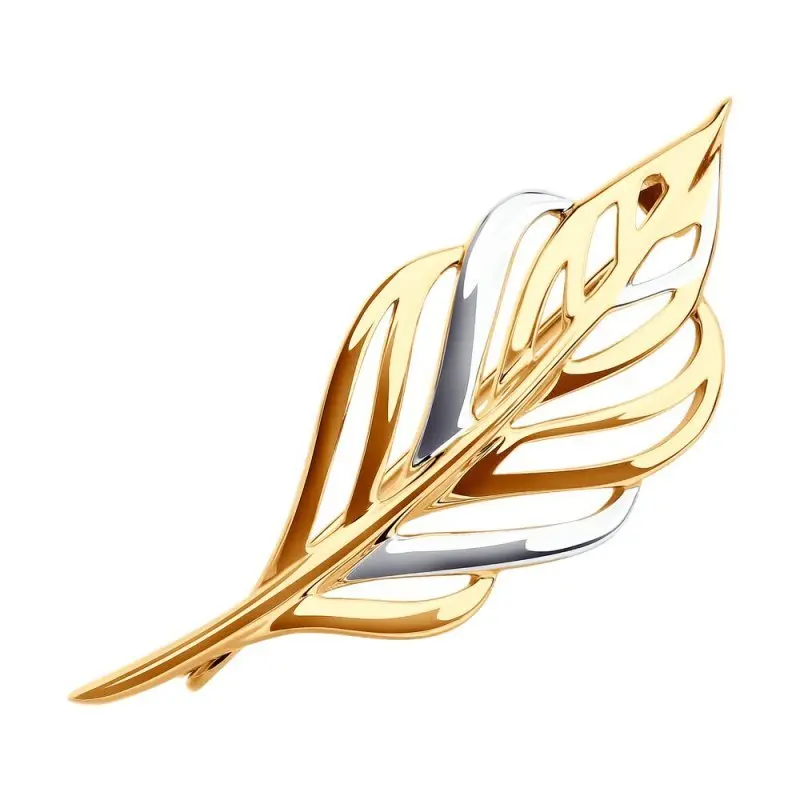 Брошь из красного золота