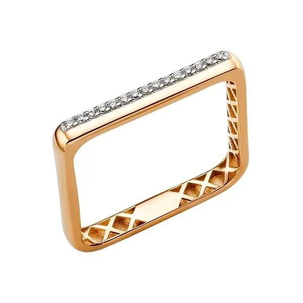 Кольцо декоративное из красного золота