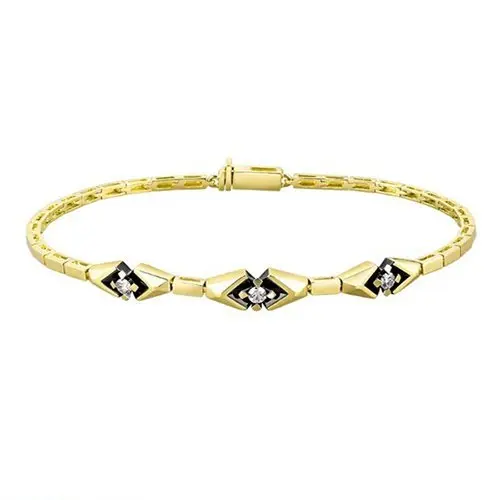 Браслет декоративный из желтого золота