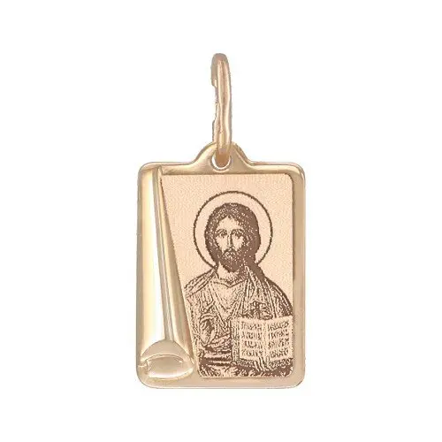 Подвеска икона из красного золота