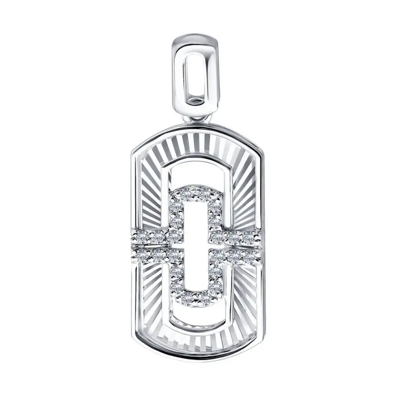 Кольцо декоративное из белого золота