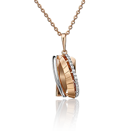 Подвеска декоративная из комбинированного золота