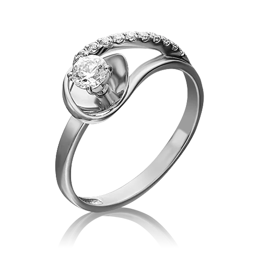 Кольцо декоративное из белого золота