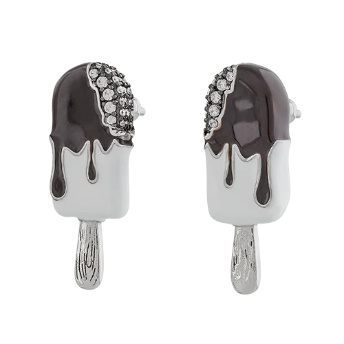 Серьги пуссеты из серебра