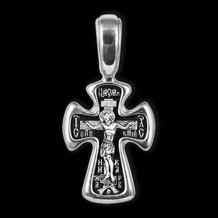 Подвеска крест из серебра