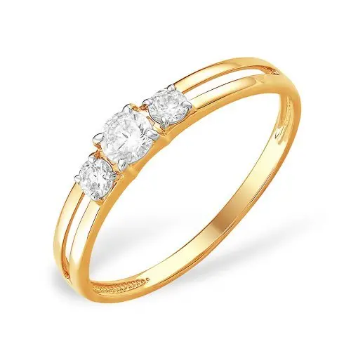 Кольцо декоративное из красного золота