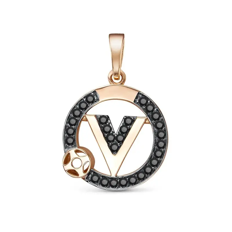 Подвеска декоративная из красного золота