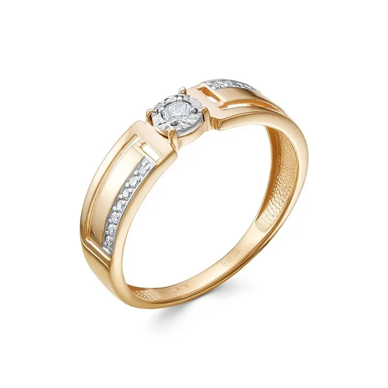 Кольцо декоративное из комбинированного золота