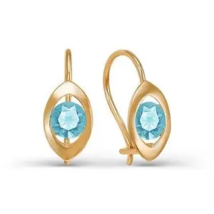 Серьги детские из красного золота