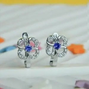 Серьги детские из серебра вид 1