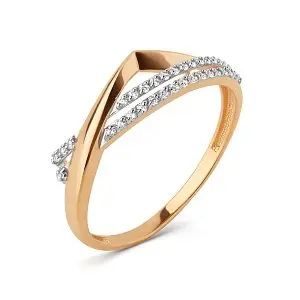 Кольцо декоративное из красного золота