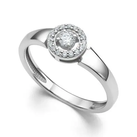 Кольцо декоративное из серебра вид 1