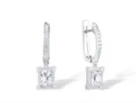Серьги подвесные из серебра