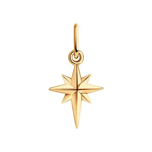 Подвеска декоративная из красного золота