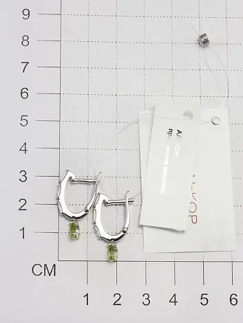 Серьги подвесные из серебра