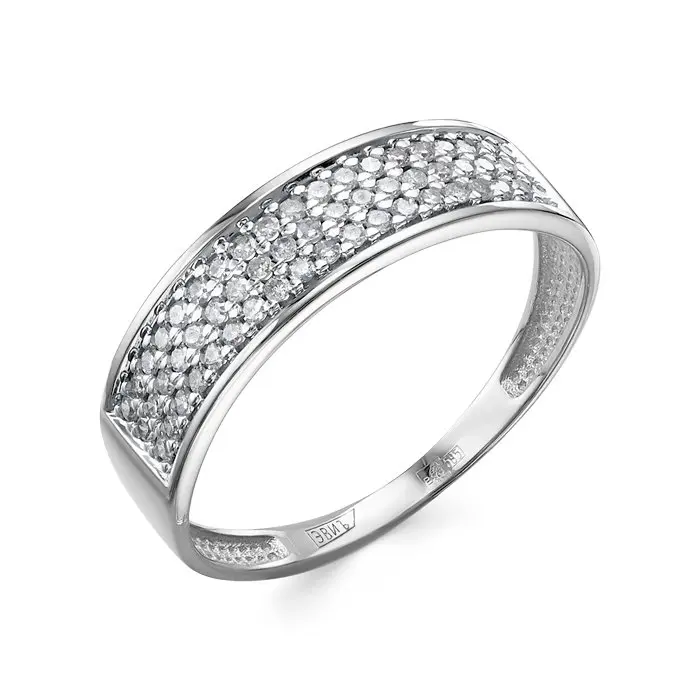 Кольцо декоративное из белого золота