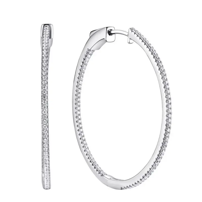 Серьги конго из серебра