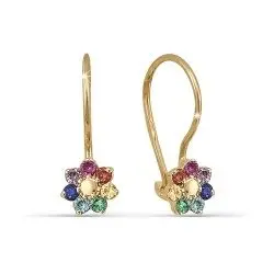 Серьги детские из красного золота