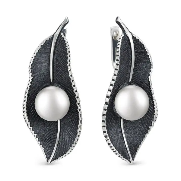 Серьги с английским замком из серебра