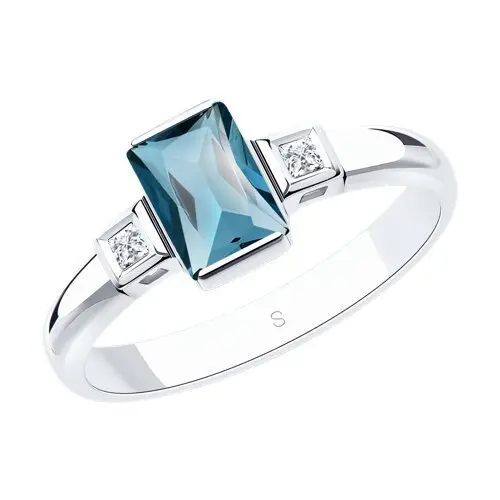 Кольцо декоративное из белого золота