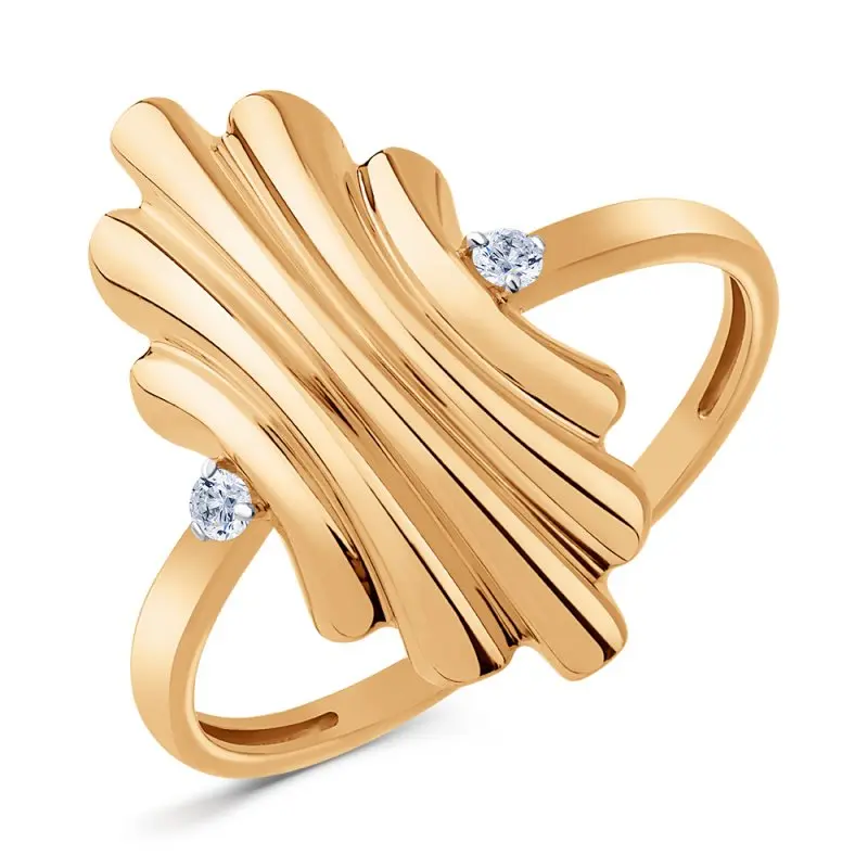 Кольцо декоративное из красного золота