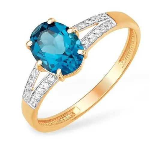 Кольцо декоративное из красного золота