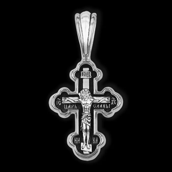 Подвеска крест из серебра