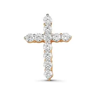 Подвеска декоративный крест из красного золота