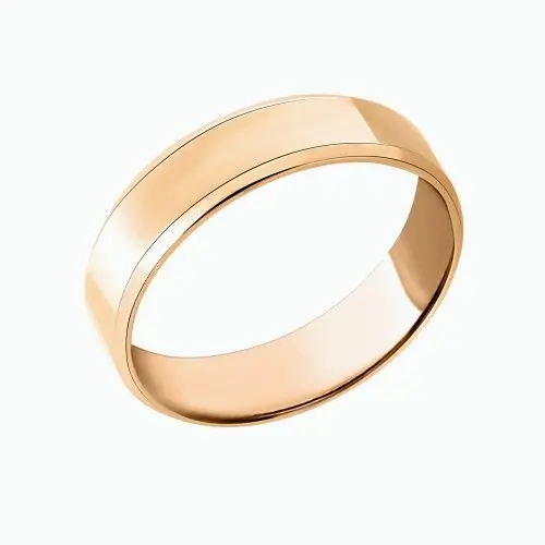 Кольцо обручальное из красного золота