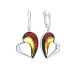 Серьги подвесные из серебра