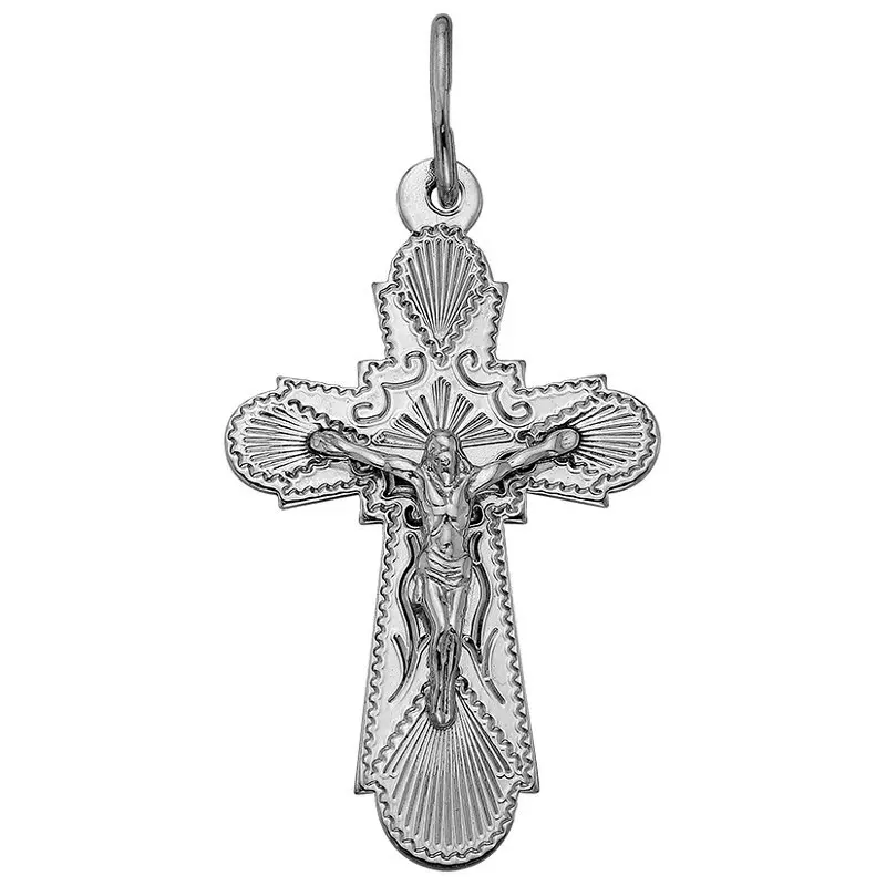 Подвеска крест из серебра