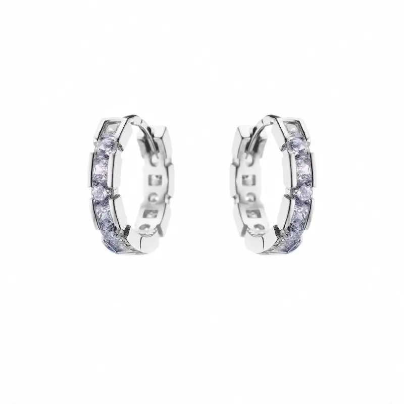 Серьги конго из серебра