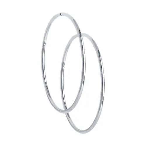 Серьги конго из серебра