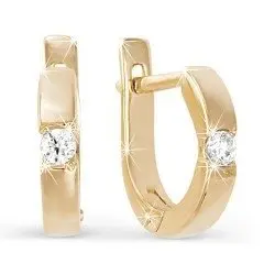 Серьги детские из красного золота