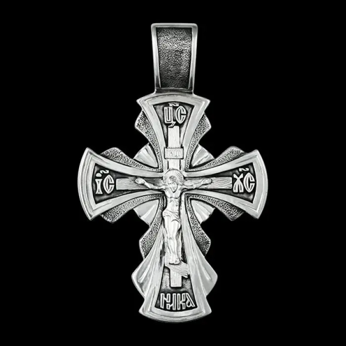 Подвеска крест из серебра