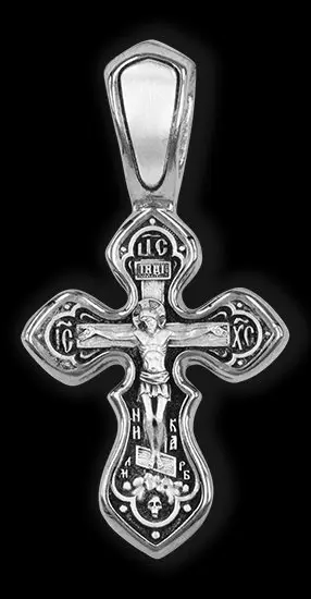 Подвеска крест из серебра