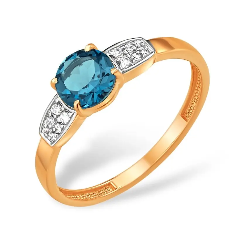 Кольцо декоративное из красного золота