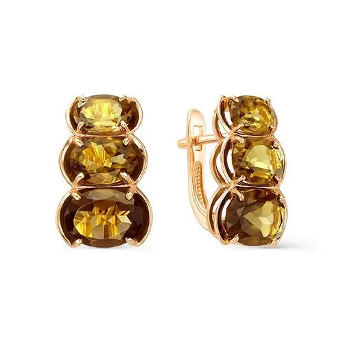 Серьги с английским замком из красного золота