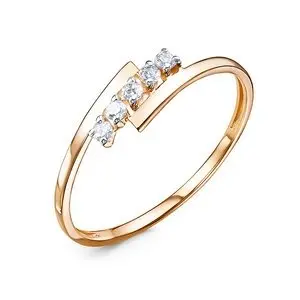 Кольцо декоративное из красного золота