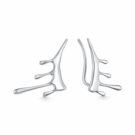 Серьги зажимы из серебра