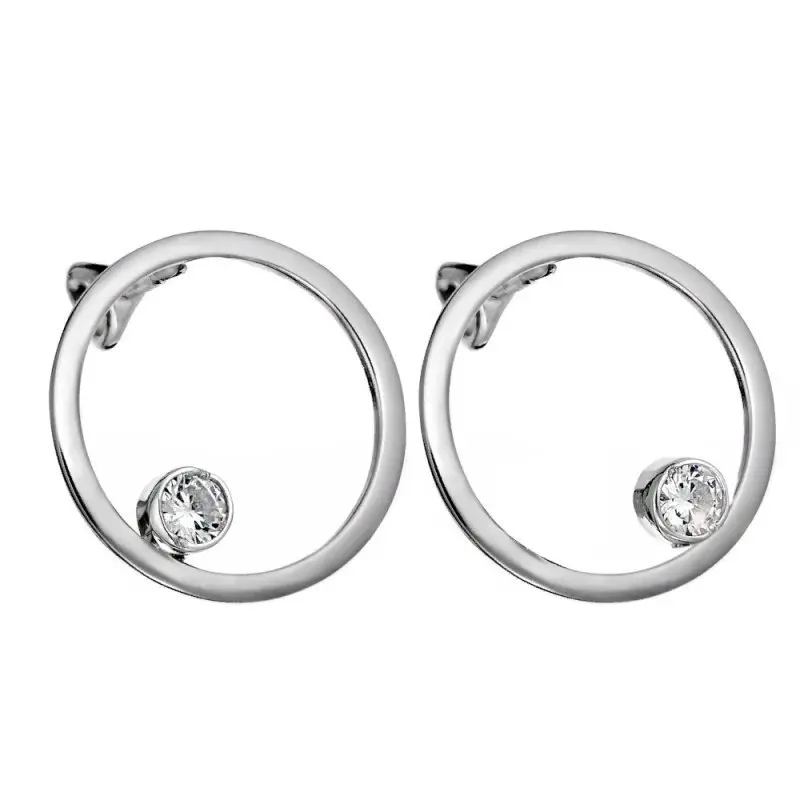 Серьги пуссеты из серебра