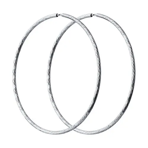 Серьги конго из серебра