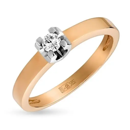 Кольцо декоративное из белого золота