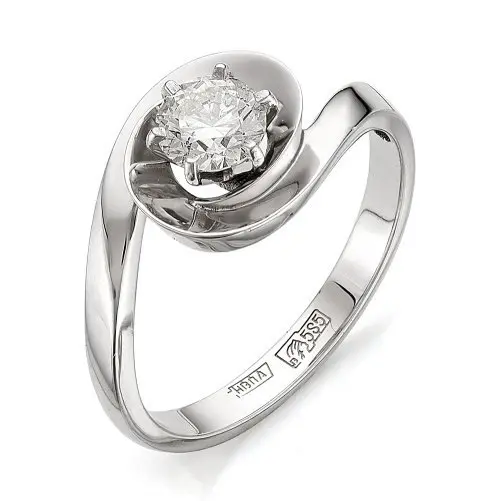 Кольцо декоративное из белого золота