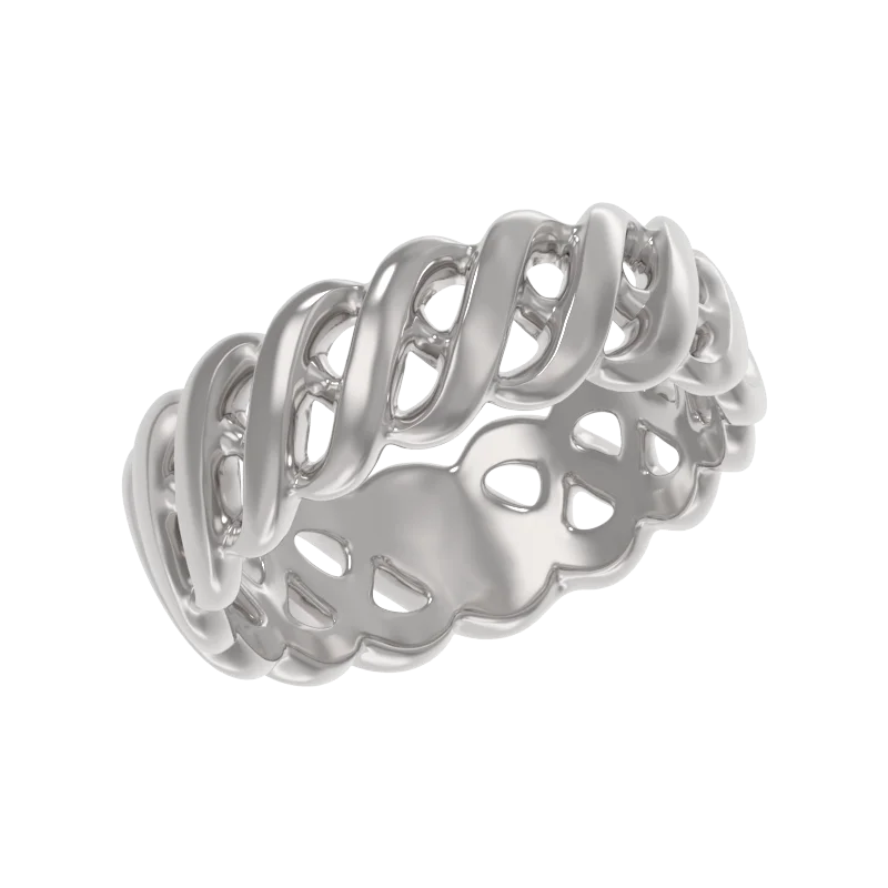 Кольцо декоративное из серебра