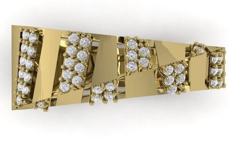 Кольцо декоративное из красного золота