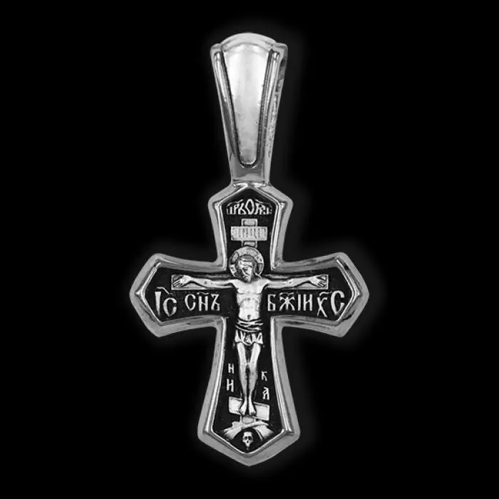 Подвеска крест из серебра