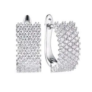 Серьги с английским замком из серебра